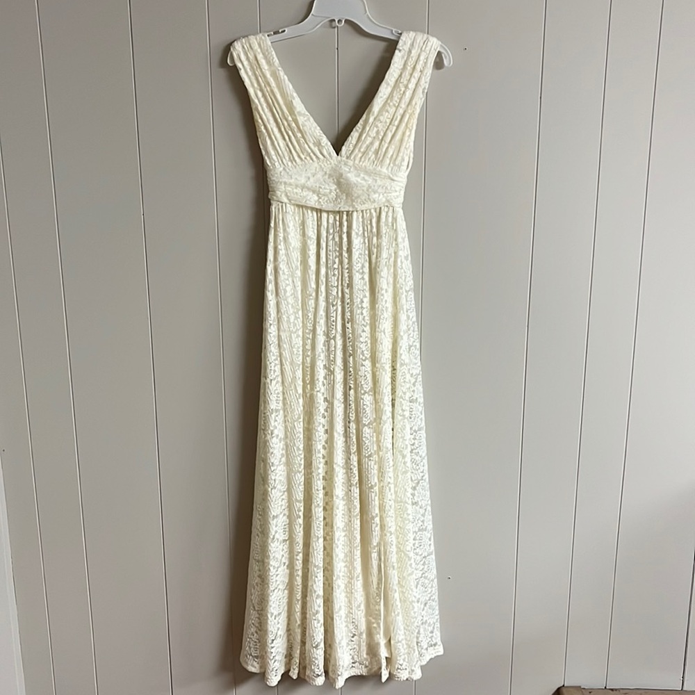 Lulus Off White Lace Dress Size XS